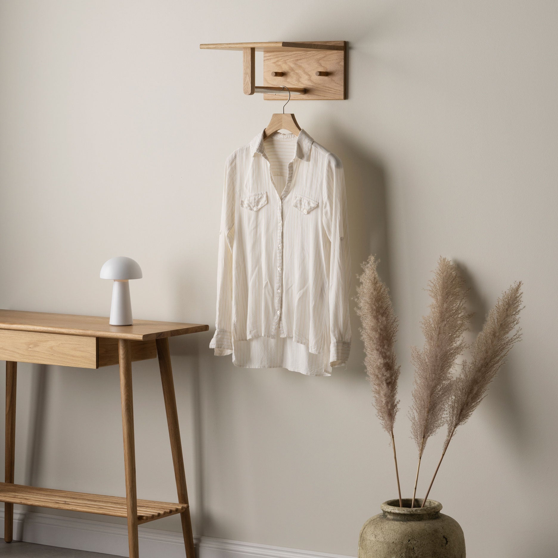 Wood II multi knagerække eg L30 cm